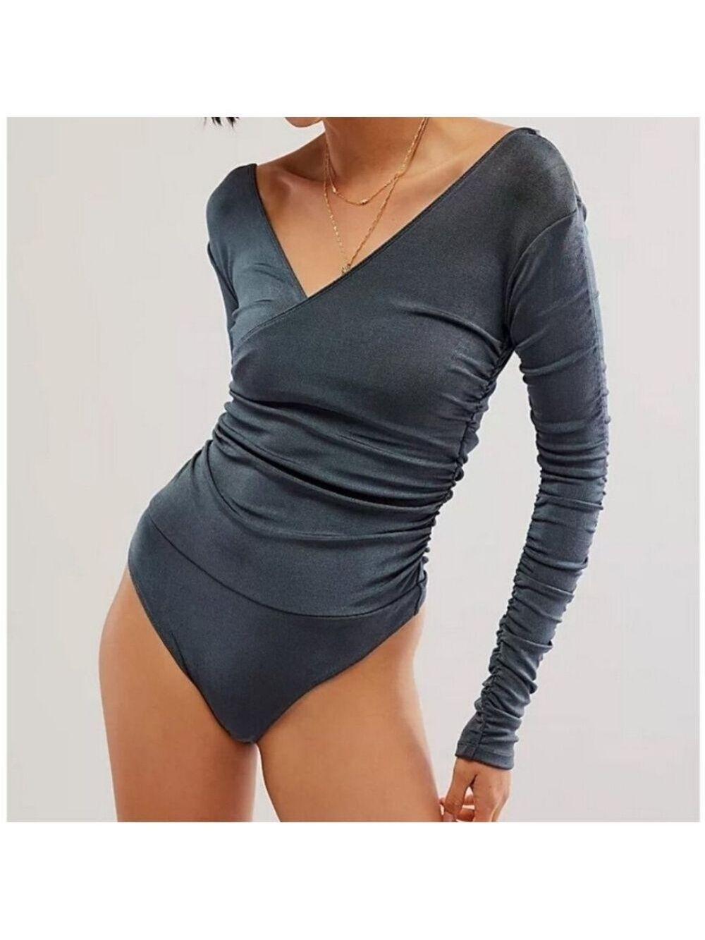 FREE PEOPLE Reya Bodysuit / Storm Water